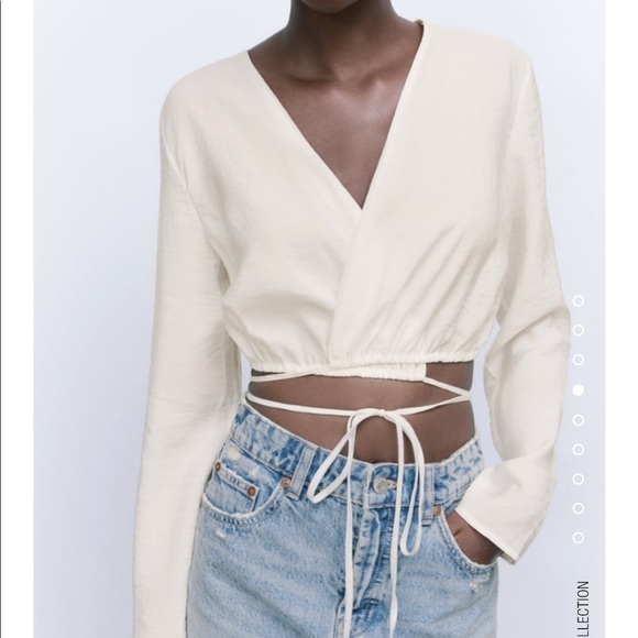 Zara v neck wrap shirt - Picture 4 of 6